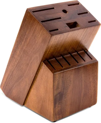Miniatura 8 de RedCall Soporte Universal para Cuchillos, Bloque de Cuchillos de Madera Bambú Grande sin Cuchillos, Soporte Universal para Cuchillos de 14 Ranuras