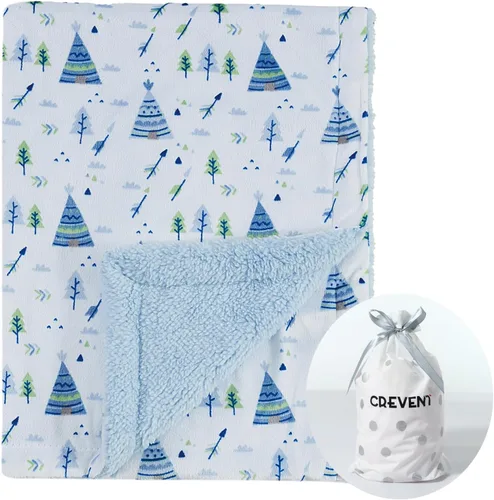 Miniatura 34 de CREVENT Manta de bebé de minky para niñas y niños, manta suave de felpa para recién nacidos - 30 x 40 pulgadas (Animal)
