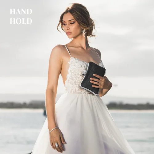 Miniatura 6 de UBORSE Bolso de mano con purpurina para mujer, bolsa de noche brillante con cadena desmontable, bolso de mano formal para fiesta, cóctel, baile