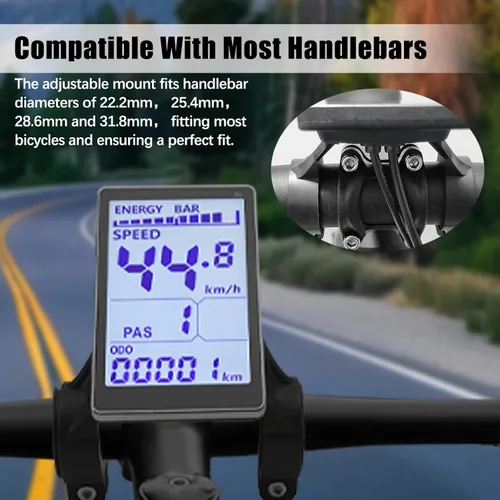 Miniatura 7 de Pantalla LCD para Bicicleta Eléctrica, Métrica de Panel de 5 Pines para E Scooter M5 con Conector Impermeable, Pantalla de Control de Medidor