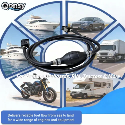 Miniatura 6 de Kit de línea de combustible de 6.5 pies y 5/16 pulgadas con bombilla de imprimación y conectores para motor fuera de borda Yamaha y se adapta a