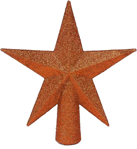 Miniatura 8 de YYCRAFT Adorno de Estrella con Purpurina para la Punta del Árbol Decoración Navideña - 6 Pulgadas, Rojo