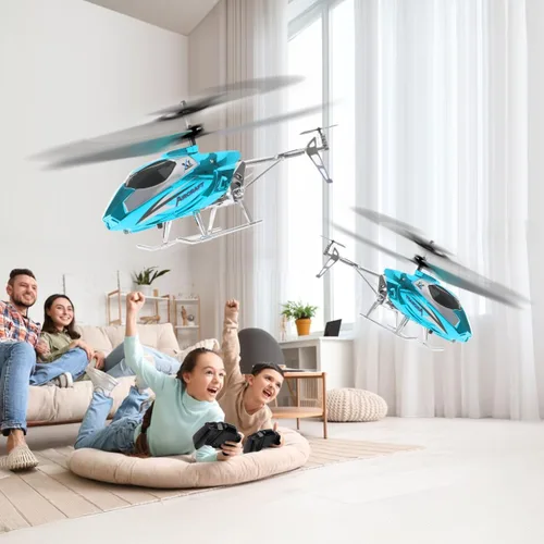 Miniatura 3 de VATOS Helicóptero RC para niños, helicóptero de control remoto de 2.4G con luz LED para niños de 12 años en adelante, altura fija, despegue con una
