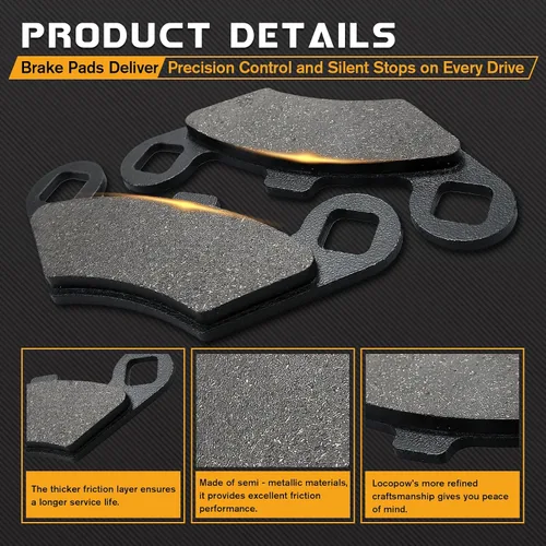 Miniatura 4 de LOCOPOW 2202412 Pastillas de freno delanteras y traseras para Polaris Hawkeye 300 Predator 500 Sportsman 300 400 500 HO 800 570 Scrambler Magnum 325