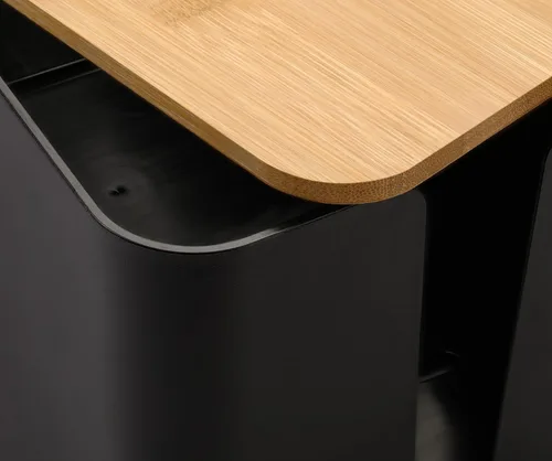 Miniatura 6 de ZhiYo Caja Organizadora de Cables con Tapa de Bambú, Caja de Gestión de Cables ABS Segura para TV y Computadora, Cubierta de Madera Ocultador