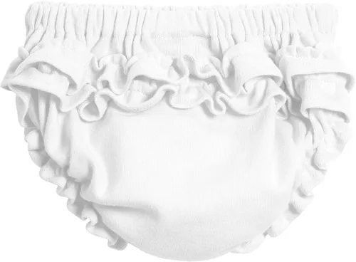 Miniatura 20 de City Threads Ruffle Diaper Cover for Baby Girls Soft Cotton, Made in USA Baby Girl Bloomers, Wear Over Disposable and Cloth