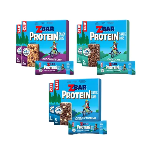 Clif Kid Zbar Protein Barras de granola, orgánicas, sin OMG, aperitivo para lonchera, variado, barras de 1.27 onzas, 30 unidades