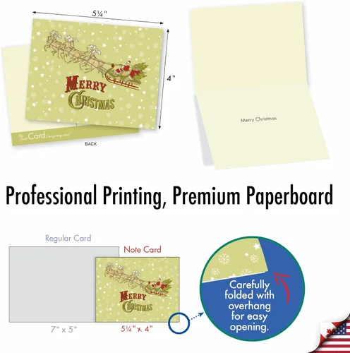 Miniatura 6 de The Best Card Company - 10 tarjetas navideñas de felicitación con sobres - Tarjetas festivas y divertidas surtidas para las vacaciones