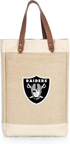 Miniatura 33 de PICNIC TIME NFL Pinot - Jute 2 Bottle Insulated Wine Bag - Wine Tote Bag - Wine Gift Bag, (Beige)