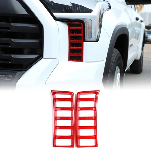 Aunginsy Cubierta de Moldura de Rejilla de Ventilación para Faros Delanteros de Automóvil Compatible con Toyota Tundra 2022-2025 Pickup Rejilla