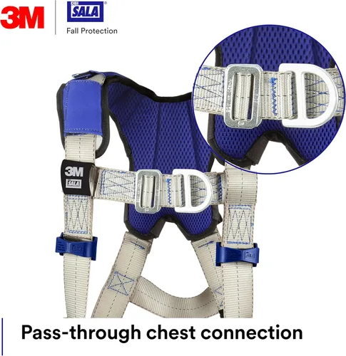 Miniatura 5 de 3M DBI-SALA ExoFit X100 Comfort Vest - Arnés de escalada para protección contra caídas, OSHA, ANSI, anillas en D delanteras y traseras, correas