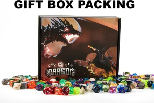 Miniatura 3 de DND Conjunto de Dados 42 Pzs Dados Poliédricos Dungeons and Dragons de Rodamiento para Juegos de Mesa D&D RPG MTG Dados al Por Mayor con Bolsas