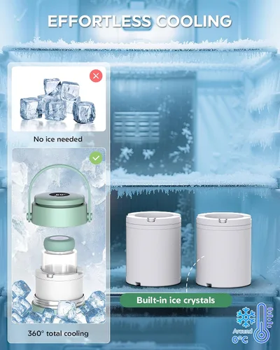 Miniatura 6 de Enfriador portátil de leche materna para exteriores, enfriamiento completo de 360° mantiene la leche fresca durante 24 horas, enfriador de leche