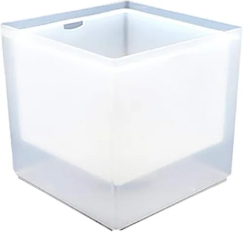 Cubo de hielo LED, 3.5L de gran capacidad, impermeable, con cambio de color, doble capa, cuadrado, champán, vino, bebidas, cerveza, cubo para KTV,