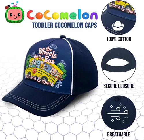 Miniatura 2 de CoComelon Gorro de béisbol de algodón, ajustable y ligera para niños pequeños
