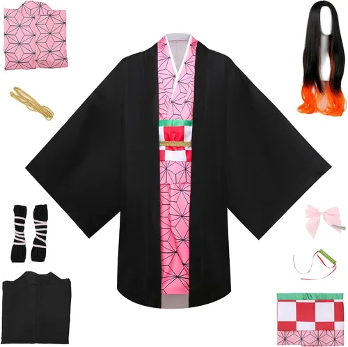 Anime Cosplay Costume Outfit Suit Dress with Hairwear and Mouthpiece Women Full Set with Wig