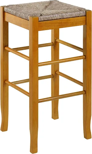 Miniatura 12 de Boraam Taburete cuadrado Rush de altura para barra, 29 pulgadas, capuchino