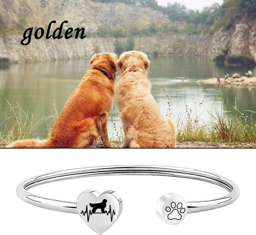 Miniatura 6 de FUSTMW Pulsera para dueño de perros salchichas boxeador Golden Retriever regalos para amantes de los perros Pitbull Boston Terrier