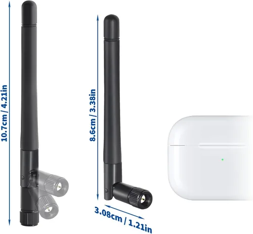 Miniatura 2 de Bingfu Antena WiFi de doble banda 3dBi SMA antena macho (paquete de 2) para cámara IP de seguridad inalámbrica Vedio, grabadora de vigilancia