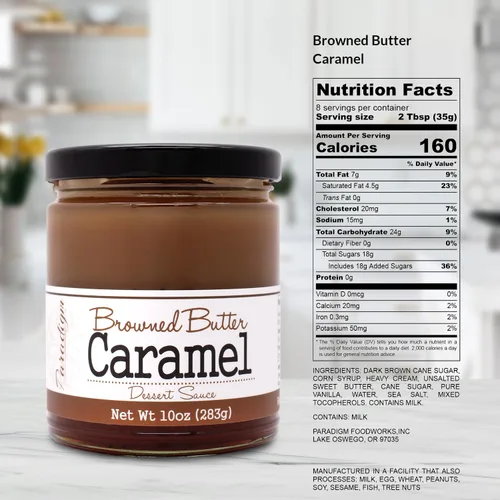 Miniatura 2 de Paradigm Foodworks - Salsa de caramelo con mantequilla tostada, 10 onzas