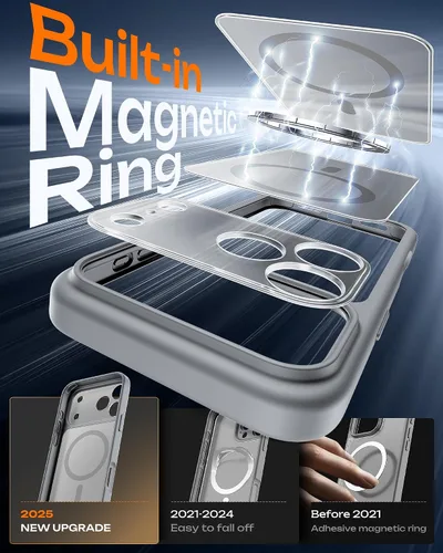 Miniatura 687 de TOCOL Funda para iPhone 11, compatible con Magsafe, protección completa de cámara, imanes integrados, protección contra caídas, funda translúcida