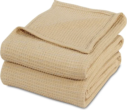 Miniatura 16 de Lujoso tejido de punto gofre de algodón peinado súper suave, acogedor, cálido, transpirable, ligero, elegante, para todas las estaciones, tamaño Gris