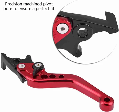 Miniatura 8 de Estink Palanca de freno de disco doble para motocicleta, aleación de aluminio CNC, reemplazo de modificación de scooter de motocicleta, 1 par