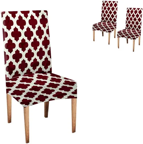 Miniatura 56 de CAPSCEOLL Juego de 4 fundas elásticas para sillas Parsons de color marrón y gris, universales, extraíbles y lavables, fundas de asiento protectoras