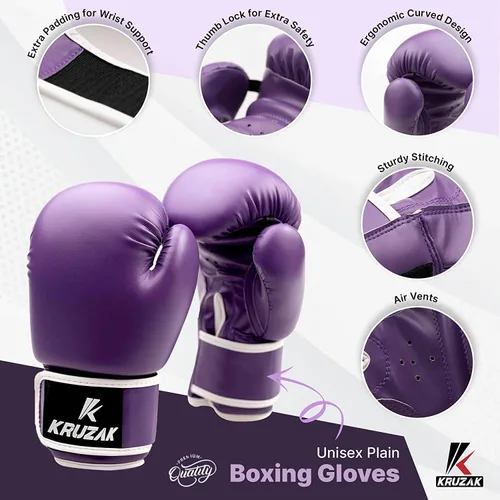 Miniatura 2 de Kruzak - Guantes de boxeo para niños de 5 a 10 años de entrenamiento, sparring, kickboxing, muay thai, artes marciales y lucha de artes marciales