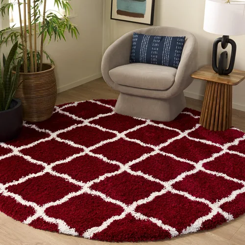 Miniatura 19 de SAFAVIEH Hudson Shag Collection - Alfombra extragrande de 11 x 15 pies, diseño de enrejado, no desprende pelusa y de fácil cuidado, 2 pulgadas
