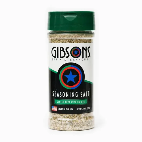 Gibsons Sal de Condimento para Bistec (Frasco de 6 Onzas) – Mezcla Original de Especias y Condimentos para Cocinar y Asar a la Parrilla (Sal,