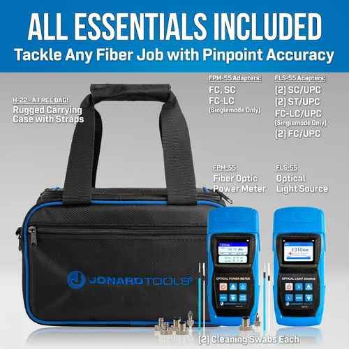 Miniatura 10 de Jonard Tools PON-55 Medidor de Potencia de Red Óptica Pasiva (-35 a +15 dBm) para BPON/EPON/GPON, Versión APC