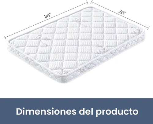 Miniatura 2 de Colchón Pack and Play - 38" x 26" - Colchón de Patio de Juegos de Tela de Punto Premium con Refuerzo de Seguridad - Se Adapta a Graco & Baby Trend &
