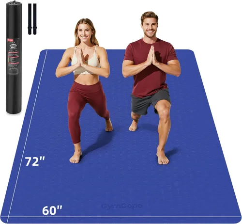 Miniatura 15 de Tapete de yoga extra grande – 72 x 48 pulgadas o 78 x 57 pulgadas, 1/4 a 1/2 pulgadas de grosor para mujeres y hombres, tapete de pilates
