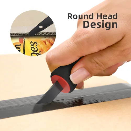 Miniatura 2 de Booche Cortador portátil de cartón, caja y raspado, apto para la familia, corte rápido, agarre de mango suave, cortador de cartón de diseño único