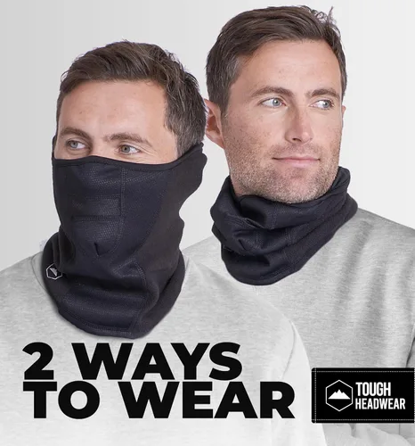 Miniatura 5 de Tough Headwear Máscara de media máscara de esquí para hombres y mujeres, máscara facial de invierno para clima frío, medio pasamontañas, polaina