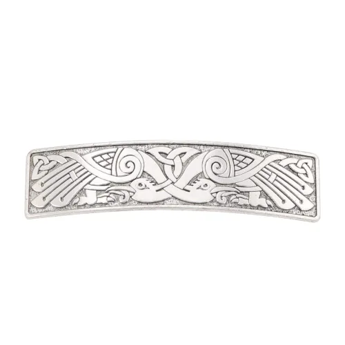 Kkjoy Hebillas de grullas voladoras grandes hechas a mano, pasadores de pelo retro vintage de metal francés con nudo celta vikingo, accesorios de