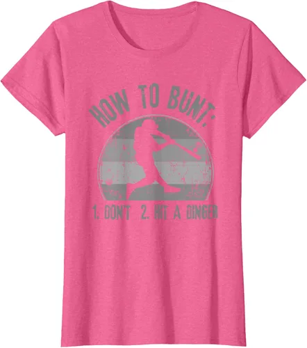 Miniatura 70 de Cómo Bunt Don't Hit A Dinger - Camiseta divertida de béisbol y sóftbol, Negro, S