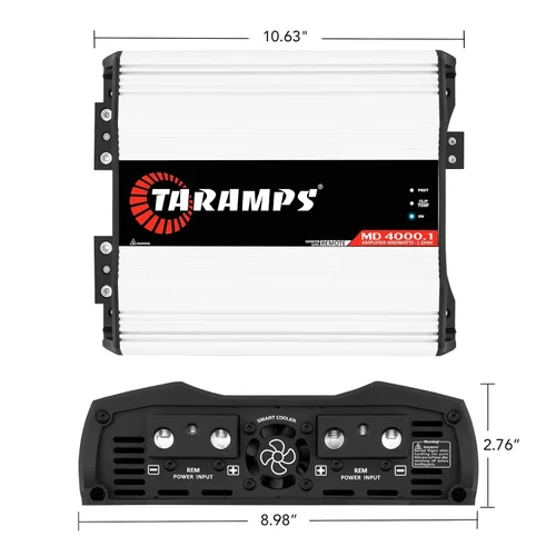 Miniatura 6 de Taramps MD 4000.1 Amplificador de audio para automóvil de 1 ohmio, amplificador de mosfet digital de rango completo de 4000 W RMS monobloque clase