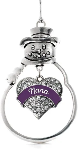 Miniatura 192 de Inspired Silver - Big Sis - Adorno de Navidad plateado - Adorno de árbol de Navidad con dije de corazón con circonita cúbica - Decoración colgante