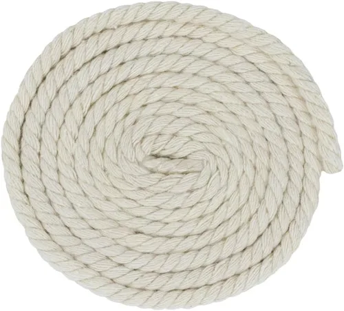 Miniatura 40 de West Coast Paracord - Cuerda de algodón natural trenzada de 3 hebras, 1/4, 1/2, 5/8, 3/4 y 1 pulgada de diámetro, 10, 25, 50, 100 pies Escala