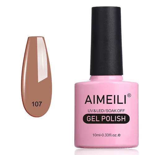 Miniatura 26 de AIMEILI Esmalte de uñas de gel sin crueldad, vegano, gel para uñas removible UV LED sin hema, arte de uñas nude, color rosa nude (022), 0.3 fl oz