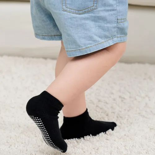 Miniatura 3 de Zaples Calcetines de tobillo antideslizantes con agarre antideslizante para niños y niñas, corte bajo para bebés y niños pequeños