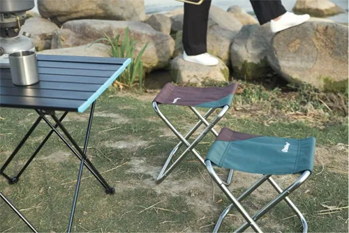 Miniatura 2 de Taburete plegable para campamento, ligero, portátil, plegable, ultraligero para exteriores, barbacoa, pesca, viajes, senderismo, mochilero