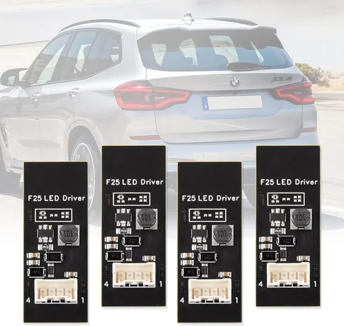 TRISCO Placa LED trasera X3 F25 -4 piezas, placa de reparación de luz LED trasera, repuesto de chip LED compatible para X3 F25 2011 a 2015 4
