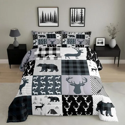 Miniatura 24 de Feelyou Juego de edredón de perezoso lindo juego de ropa de cama para niños y niñas, juego de edredón de mariposa de galaxia, hojas botánicas