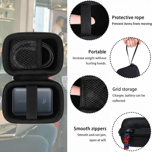 Miniatura 2 de khanka Anker Nano Cargador portátil, 10,000mAh 45W Max Compact Power Bank Case, carcasa de viaje dura compatible con Anker Nano 45W 10000mAh Power