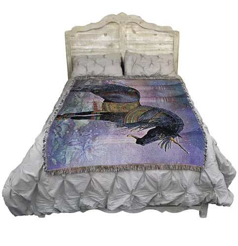 Miniatura 2 de Pure Country Weavers Manta Kachina de Laurie Prindle – Tapiz de regalo de unicornio de fantasía tejido de algodón – Fabricado en los Estados Unidos