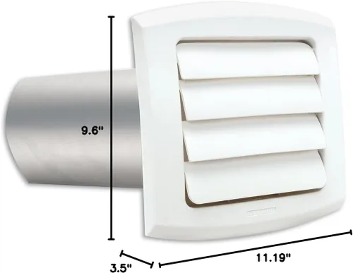 Miniatura 3 de Dundas Jafine BLH6WZW - Capucha de ventilación con listones blancos de 6 pulgadas