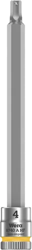 Miniatura 9 de Wera - 5003345001 Juego de 5 piezas de 100 mm de largo con función de retención de enchufe hexagonal de 1/4 de pulgada cuadrada, 003345